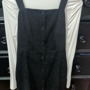 SHEIN Black Button-Front Long Sleeve Dress